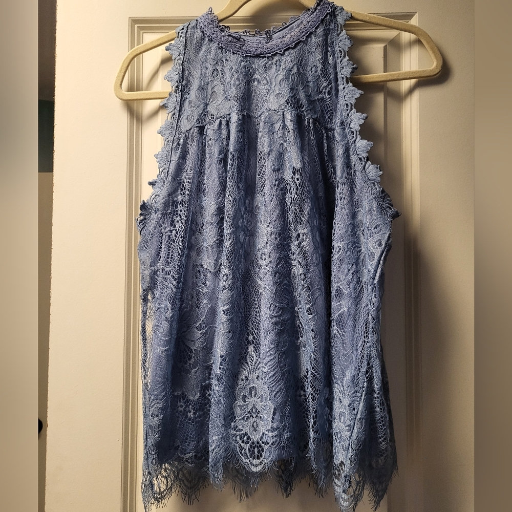 Paper+Tee Lace Halter Top